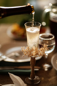 Close-up of drink on table