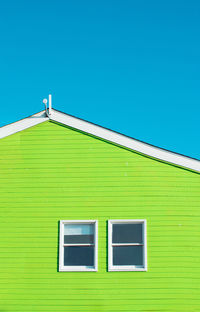 Low angle view of house against clear sky