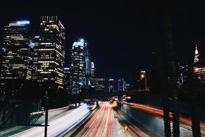 Traffic on road at night