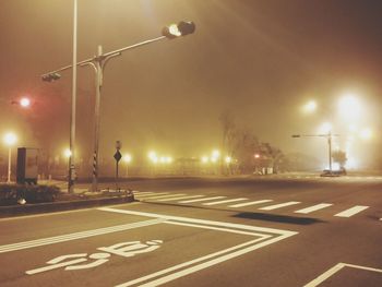 Road sign at night