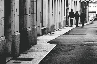 Woman walking in city