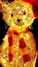 Firework display at night