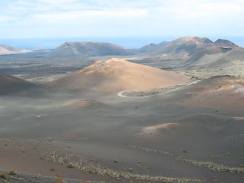 Scenic view of desert against sky