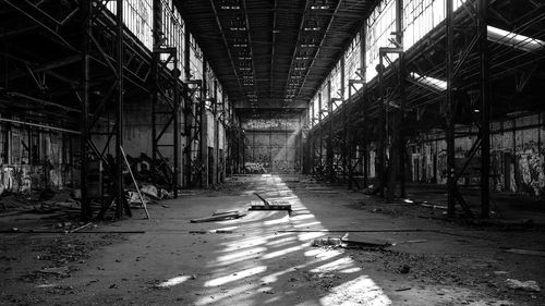 Interior of abandoned building