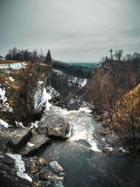 Scenic view of river against sky