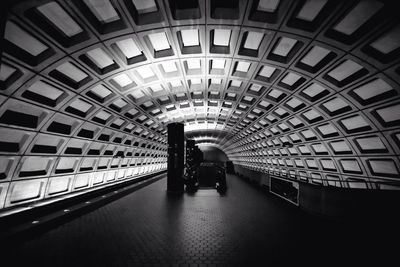 Interior of modern subway station