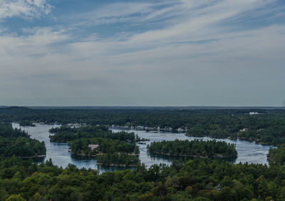 Scenic view of river against sky