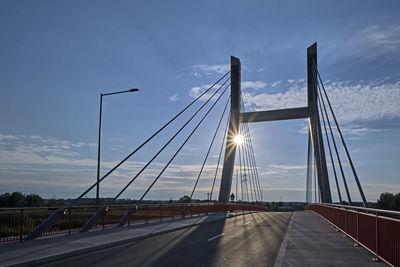 View of suspension bridge against sky