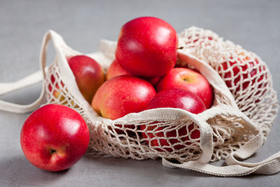 Close-up of apples on table