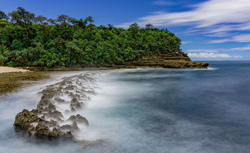 The beauty of ngliyep beach, malang regency, east java