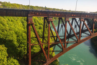 Bridge over river against sky