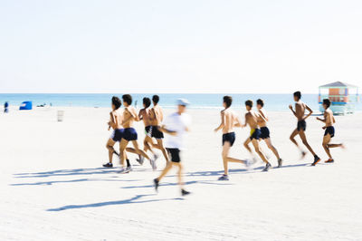 Group of people on beach