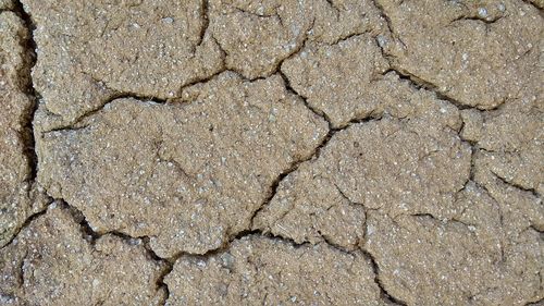 Full frame shot of cracked land