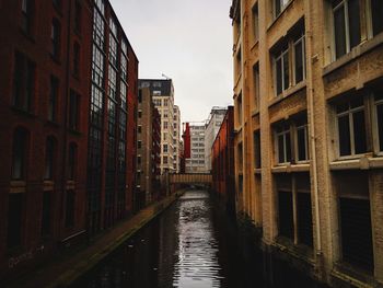 Narrow canal along buildings