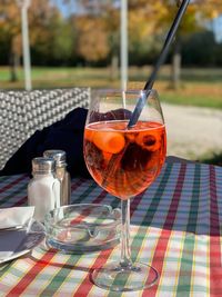 Close-up of drink on table at restaurant