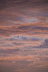 Low angle view of orange sky