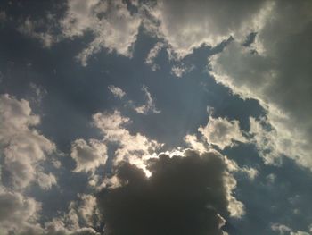 Low angle view of cloudy sky