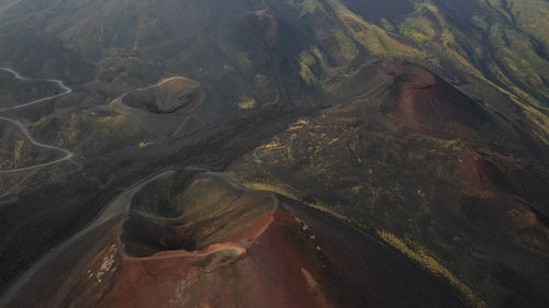 High angle view of land