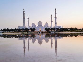 Reflection of buildings in water