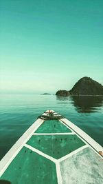 View of swimming pool in sea