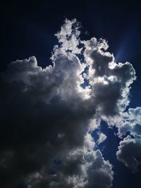 Low angle view of clouds in sky