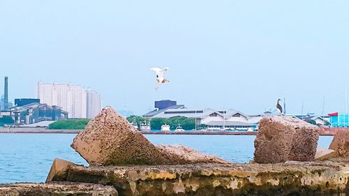 Built structure against clear blue sky
