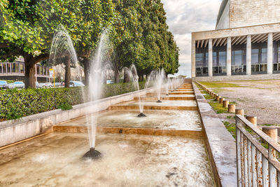 Fountain outside palazzo dei congressi