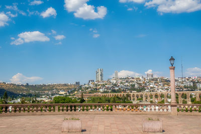 Buildings in city against sky