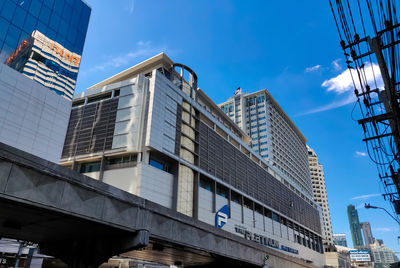 Low angle view of modern building against sky