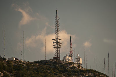 Scenic view of antennas farm