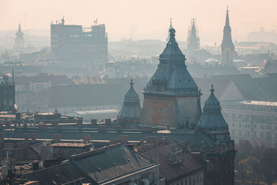 Aerial view of buildings in city