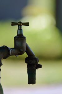 Close-up of faucet