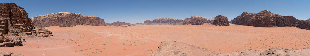 Panoramic view of desert against sky