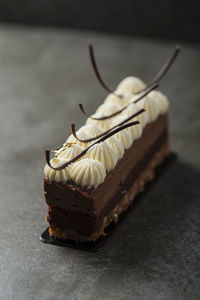 Close-up of dessert on table