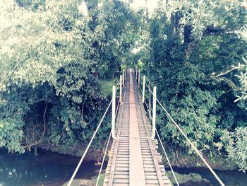 Footbridge over river