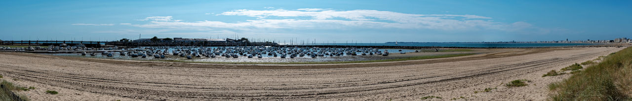 Panoramic view of beach against sky