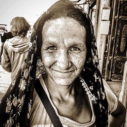 Portrait of woman smiling