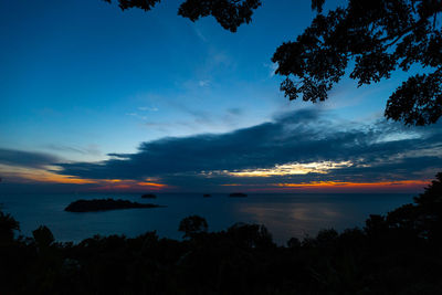 Scenic view of dramatic sky during sunset