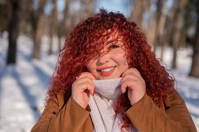 Portrait of smiling young woman