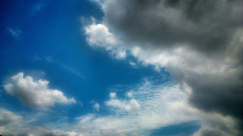 Low angle view of cloudy sky