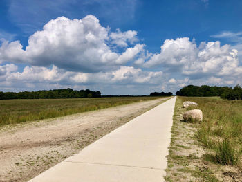 Scenic view of land against sky