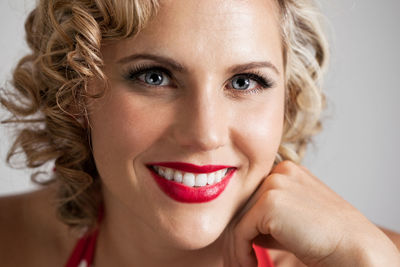 Close-up portrait of woman smiling