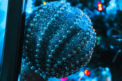 Close-up of illuminated christmas decoration