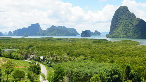 Panoramic view of landscape against sky