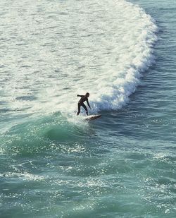 Man surfing in sea