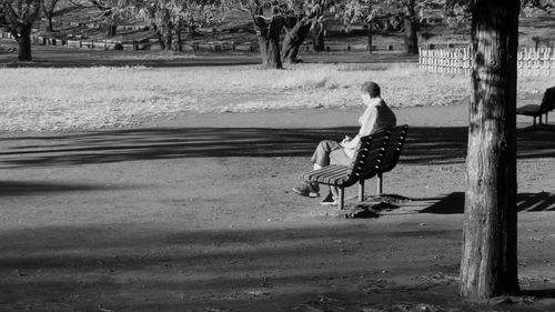 Full length of woman standing in park