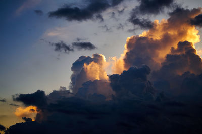 Low angle view of clouds in sky