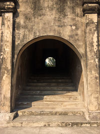 Archway of old building