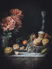 Close-up of fruits on table