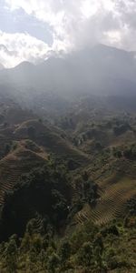 High angle view of landscape against sky